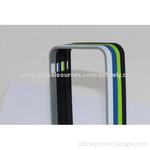PC + TPU Bumper Cases for iPhone 5/5S, Double Injection, Ultra-thin, Lightweight and Simple